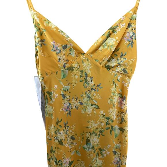 Mac Duggal Ieena Floral Empire Waist Bias Cut Sleeveless Trumpet Gown Size 0 - Picture 5 of 15
